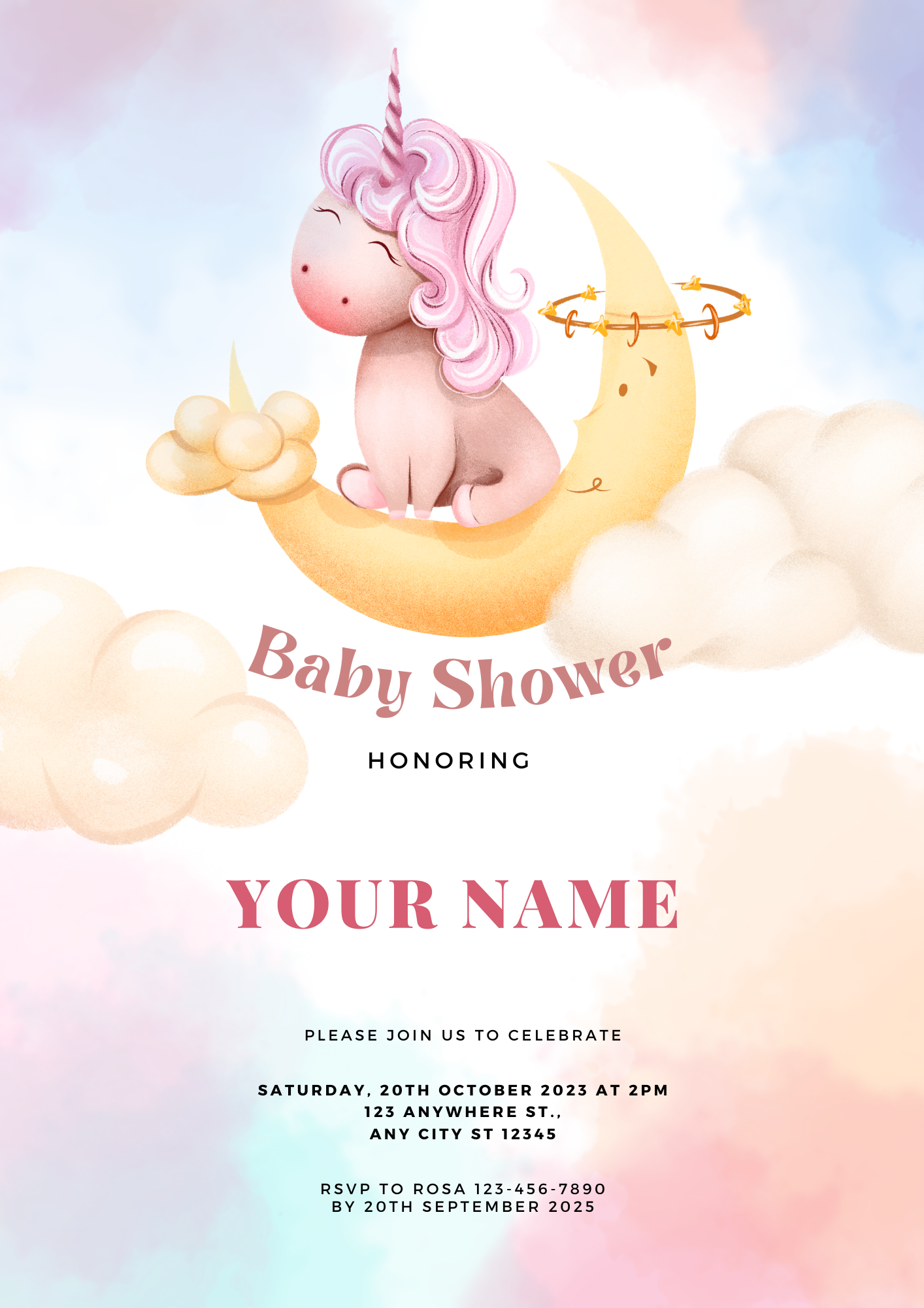 Customizable Baby Shower Invitation